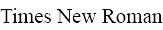Times New Roman